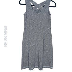 Hello Saturday! Talbots Petite Striped Navy Dress